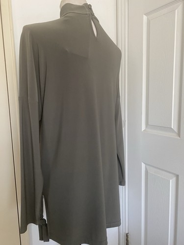 Joseph Ribkoff Avocado Mock Collar Dolman Sleeves Hi Lo Top Size 8 NWT - Picture 9 of 14