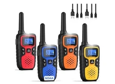 Wishouse Walkie Talkies for Adults Long Range-Rechargeable 4 Pack 2 Way Radios