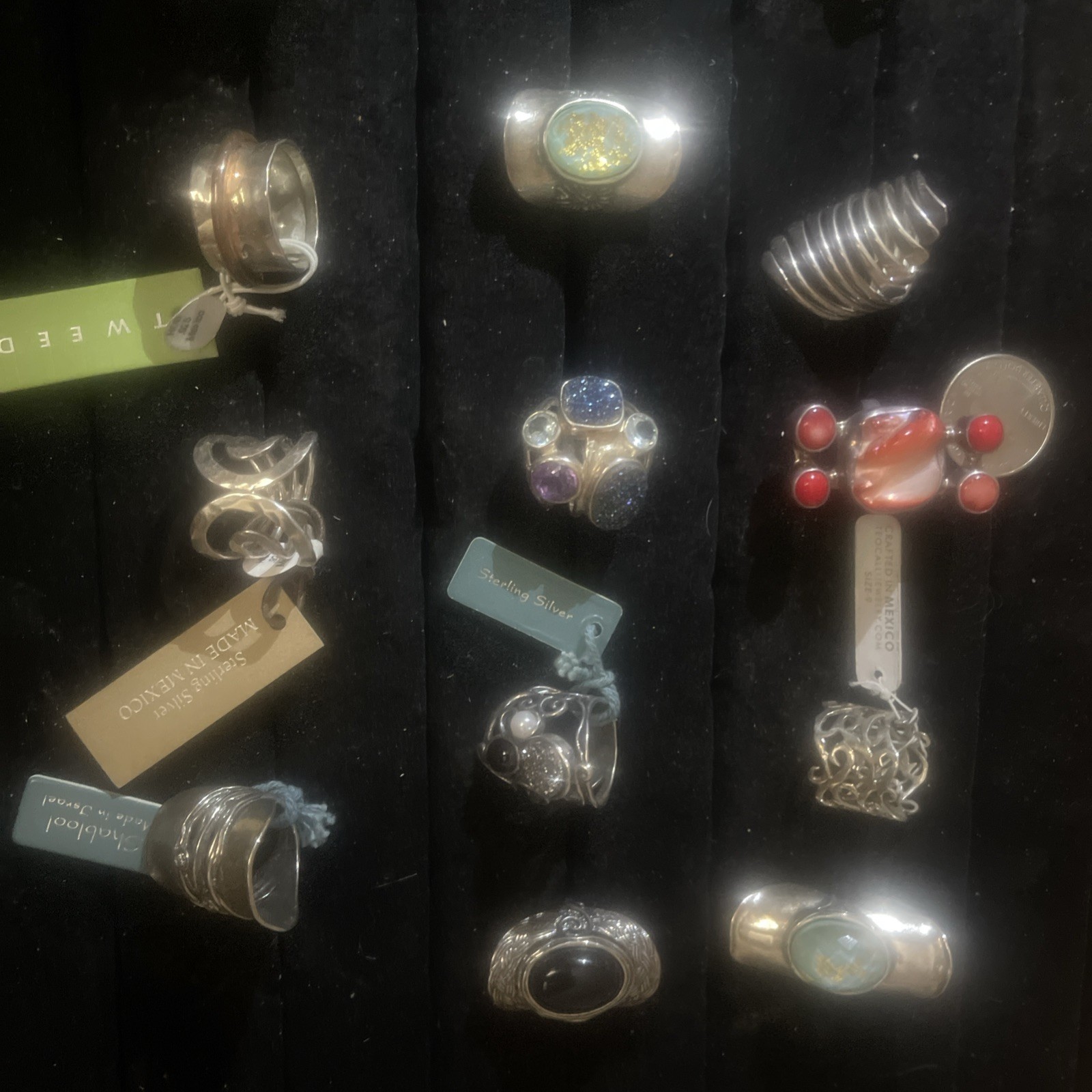 Large Designer Sterling Silver Ring Collection - image 3