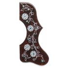 Self-adhesive Acoustic Guitar Pickguard Thicken Inlaid Abalone Brown Tortoise