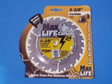 5 3/8" 24 TOOTH CARBIDE CIRCULAR SAW BLADE 10MM ARBOR OLDHAM 538C424 FITS DEWALT