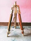 Tripod Wooden Tripod Vintage Theater Stage Industrial Nautical Tripod