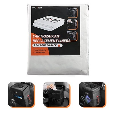 HOTOR Car Trash Liners 50-Pack - Auto Waste Garbage Bag Refills