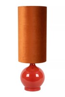 Stehlampe Stoff Schirm Glas Orange Wohnzimmer 100 Cm E27 Stehleuchte Blendarm