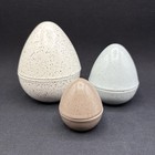 IKEA Radfraga Ceramic Nesting EGG Easter Spring Decor Speckled Set of 3