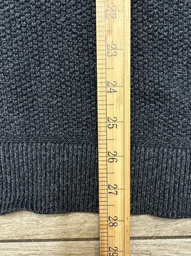 Lululemon Sweater Mens XL Textured Crewneck Pullover Knit Patch Charcoal - Picture 3 of 5