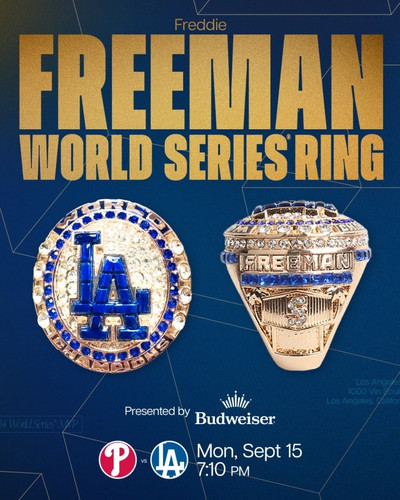 Freddie Freeman Los Angeles Dodgers World Series Ring - Stadium Giveaway SGA
