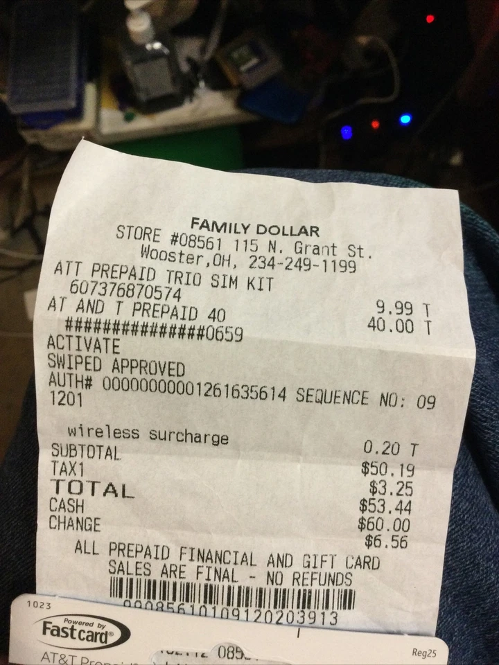 AT&T Prepaid $40 Refill Top-Up Prepaid Phone Card - Image 3 of 3