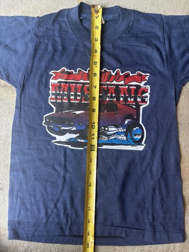 Ford Mustangs Youth Large Blue Vintage Short Sleeve T Shirt Screen Stars USA - Picture 6 of 6