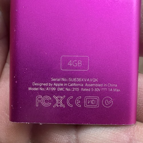 Apple iPod Nano 4GB 2rd Generation Pink No.: A1199 - Picture 5 of 6