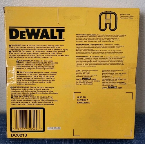DeWalt • 38 Watt • 2700 Lumens • Replacement Bulb For DC021 & DC022 • New! - Picture 2 of 5