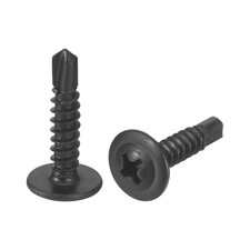 50Pcs 8x3/4" Phillips Head Self Tapping Screws, Carbon Steel Screws, Black