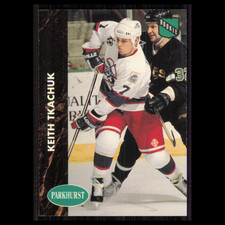Keith Tkachuk Rookie #424 1991 Parkhurst Winnipeg Jets Hockey Card NHL NM