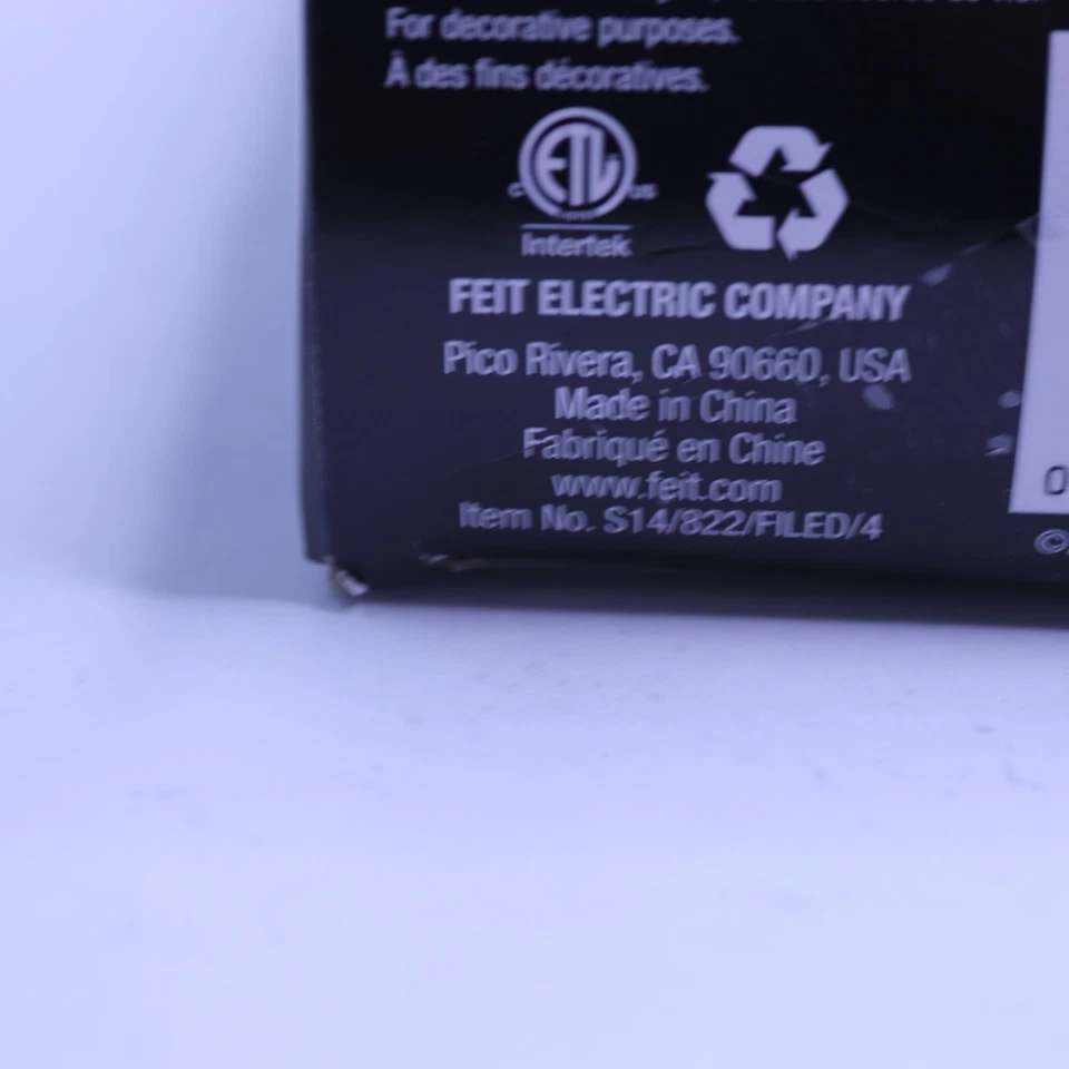 (4-Pk) Feit Electric Non-Dm LED Bulb 1 Watt 120 Volt S14/822/FILED/4 - Image 2 of 4