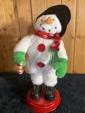 Gemmy Dancing Singing Booty Shakin Animated Candy Cane Snowman Doesn’t Spin