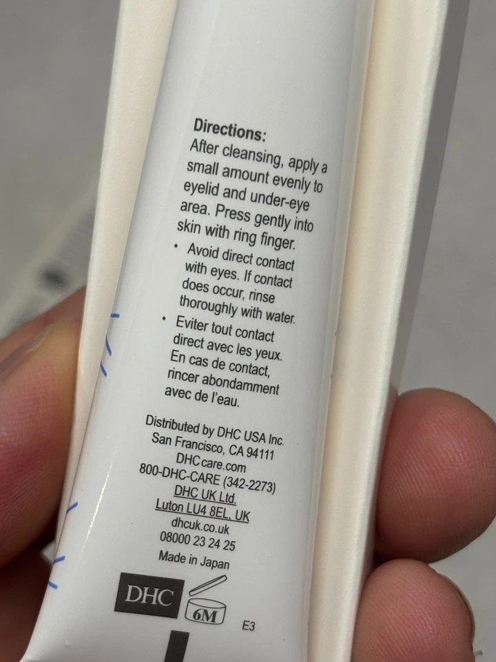 DHC Crema Tratamiento Brillante para Ojos 0.52oz./ 15g Gel Desinffante para Ojos Japón Nuevo Foto 4 de 4