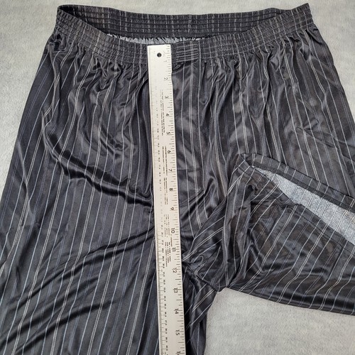 Stafford Pajama Set Satin Black Stripe Sleepwear S/S Shirt & Shorts Mens MT NWT - Picture 6 of 19