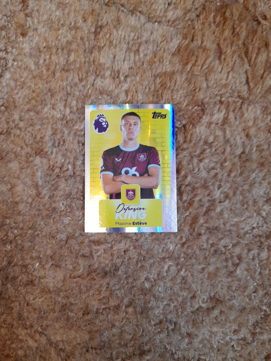 TOPPS PREMIER LEAGUE 2026 OFFICIAL STICKER NUMBER 170 BURNLEY MAXIME ESTÈVE