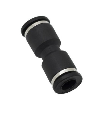 10 PCS PUC Series PushToConnect Air Fittings Union Straight Black 1/4 Inch