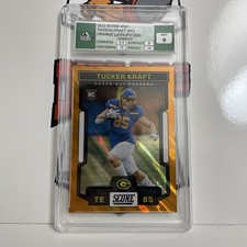 Tucker Kraft 2023 Score Rookie GB Packers (RC) Orange Lava 131/565 OCGS 9