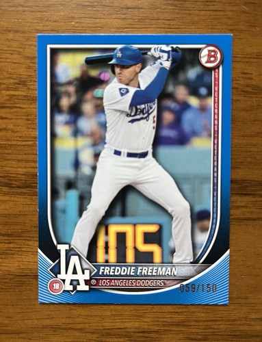 Freddie Freeman 2025 Bowman #5 Blue Border /150 - Dodgers