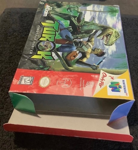 (FREE SHIP) Nintendo 64 TUROK DINOSAUR HUNTER ntsc u/c game with mini poster - Picture 10 of 14