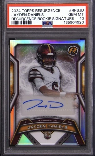 Topps Resurgence Rookie Autograph Jayden Daniels PSA 10 Washington Commanders