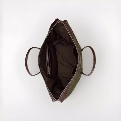 POLO RALPH LAUREN TOTE NYLON EXTRA LARGE TOTE BAG COMPANY OLIVE NWT $598 - Picture 3 of 7