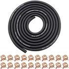 3/16 Inch ID Fuel Line Hose 10Ft + 20 Hose Clamps for Small Gas Engines