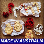 Santa Hat Christmas Cookie Cutter Biscuit Set Embosser Stamp Fondant Maker