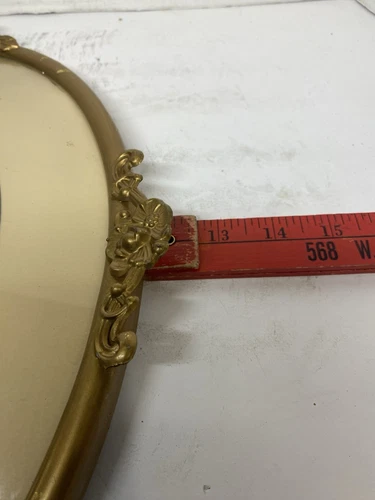 Vintage Convex Glass Metal Wall Hanging Frame Virgin Mary - Picture 14 of 14