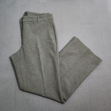 Talbots Women 8 Heather Gray Mid Rise Curvy Straight Leg Dress Pants