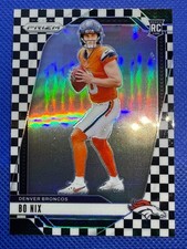 2024 Panini Prizm Bo Nix #309 Black & White Checker Checkerboard Rookie RC
