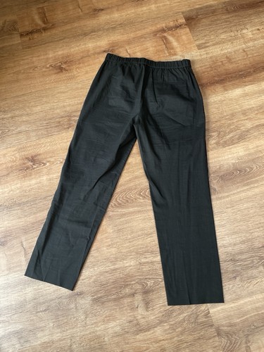 Theory Damen Treeca Pull On Pants Hose Leinenmischung Gr. 4 Schwarz Knöchelarbeit - Bild 3 von 10
