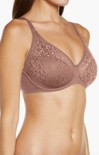 New CHANTELLE 13F1 Nude Molded Underwire Bra Black Size 34DD