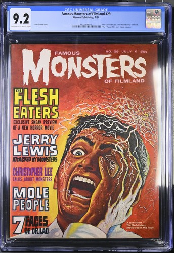 Famous Monsters of Filmland 29 CGC 9.2 EXTRA RARE Classic HORROR 1964