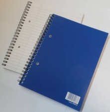 Image of ValueX A5 Wirebound Ruled Laminated Notebook 100 Pages Blue (Single Unit)