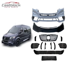 For 2019+ MERCEDES-BENZ SPRINTER W907 UPGRADE GT FRONT BUMPER BODY KIT GRILLE