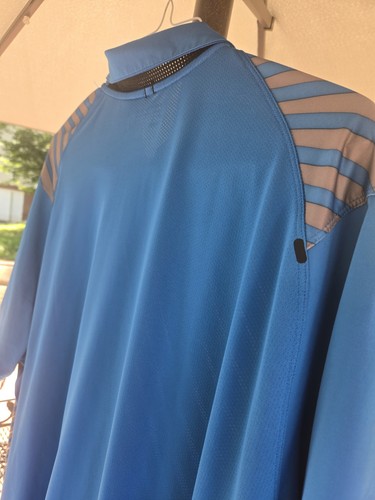 Nike Tour Performance Golf Polo Shirt Men's 2XL Blue Striped Dri-Fit Spandex ⛳️ - Picture 8 of 18