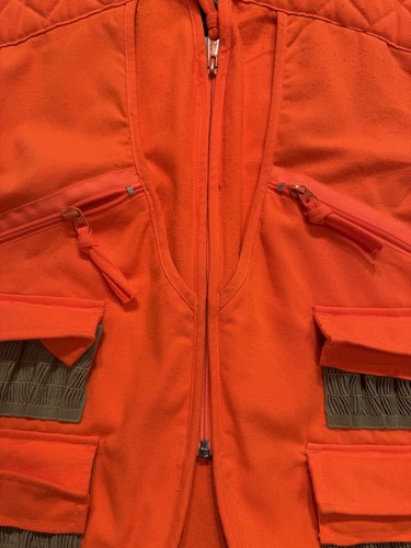 Gamehide Blaze Orange Hunting Vest Mens Large Quilted Padded Shell Pocket Safety - Picture 6 of 14
