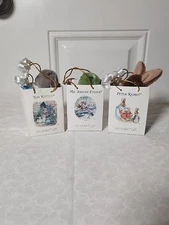 1987 Eden Toys Gift Bag Clip-on Minis Lot of 3 Beatrix Potter Characters