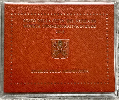 Vatikan, 2 Euro Gedenkmünze 2016 - Jubiläum der Barmherzigkeit, im Folder - Bild 1 von 2