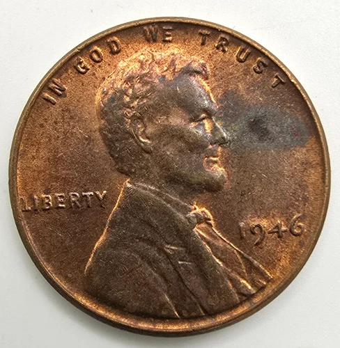 1946 P Lincoln Wheat Cent Red Brown AU You Grade it! RB Penny Free Ship!
