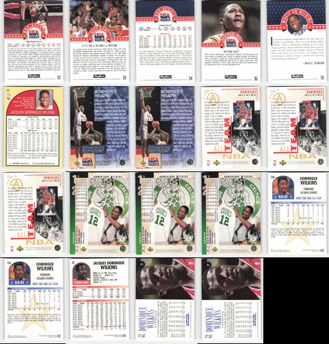(95) Dominique Wilkins Lot NBA Basketball Cards Base Inserts Collection - Picture 11 of 12