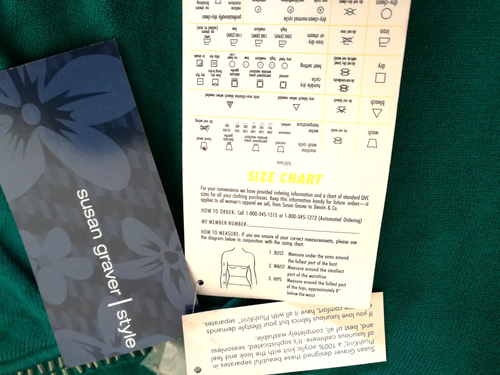 Suéter para mujer Susan Graver 3X Plus azul verdoso ligero manga 3/4 con cuentas - Imagen 6 de 6