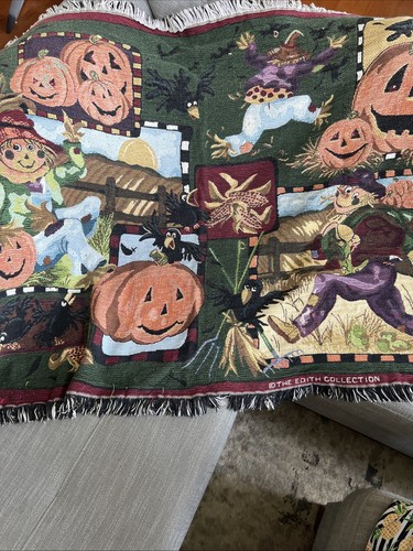 Goodwin Weavers Edith Collection Gewebte Herbst Kürbis Überwurf Decke 43 x 62