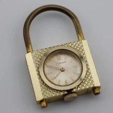 Lucerne Swiss Made Lock Shape Wind-up Analog Women's Key Ring Watch for Parts