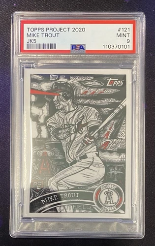 2020 Topps Project 2020 - 2011 Topps Update Mike Trout #121, Artist-JK5, PSA 9 