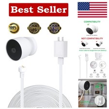 Power Adapter for Google Nest Cam Battery16.4Ft/5M Weatherproof Charging Cable