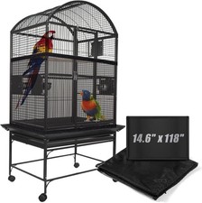 Bird Cage Netting Seed Catcher Adjustable 2.0"L x 1.0"W x 0.5"H, Black